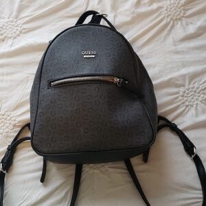 Guess Charcoal Backpack with Silver Accents